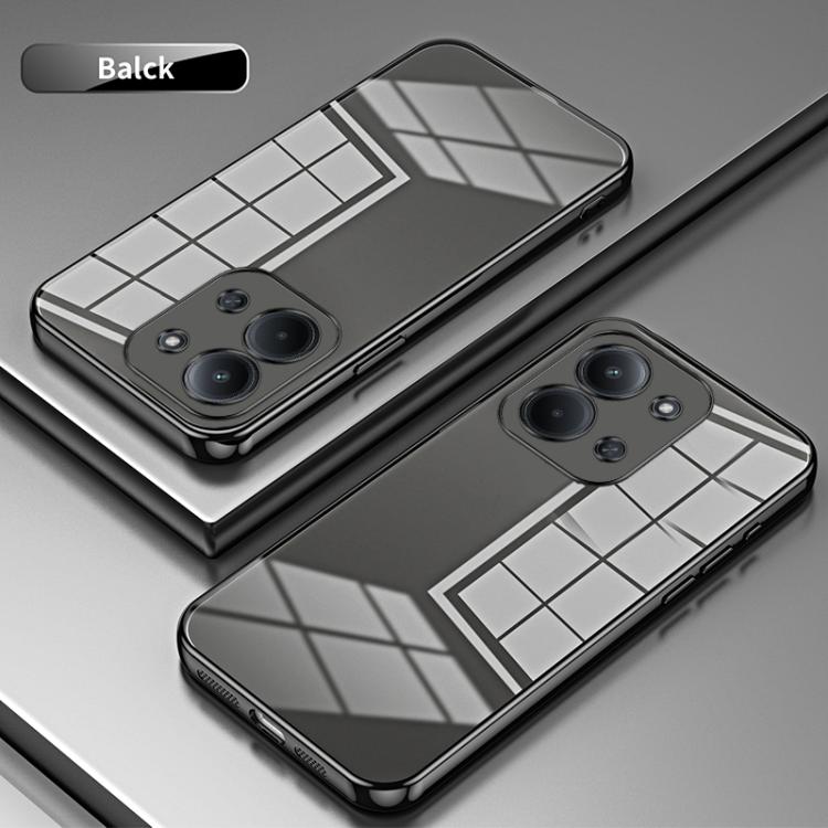For Redmi 15C 5G / 4G Global 171mm Transparent Plating Fine Hole Phone Case
