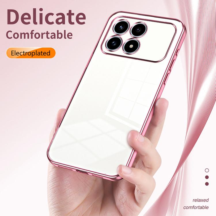 For Redmi K90 / Poco F8 Pro Transparent Plating Fine Hole Phone Case