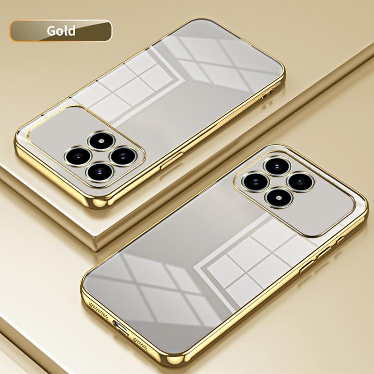 For Redmi K90 / Poco F8 Pro Transparent Plating Fine Hole Phone Case