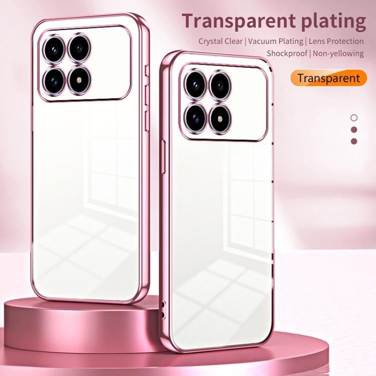 For Redmi K90 / Poco F8 Pro Transparent Plating Fine Hole Phone Case