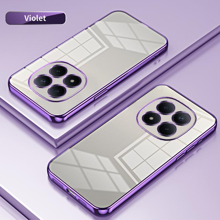 For Redmi Note 15 Pro 4G Global 163.2mm Transparent Plating Fine Hole Phone Case