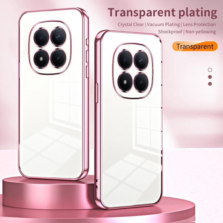 For Redmi Note 15 Pro 4G Global 163.2mm Transparent Plating Fine Hole Phone Case