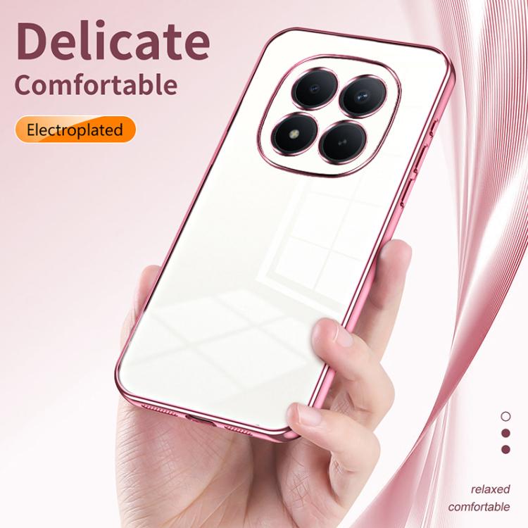 For Redmi Note 15 Pro 4G Global 163.2mm Transparent Plating Fine Hole Phone Case