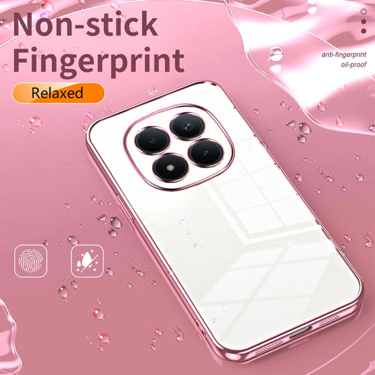 For Redmi Note 15 Pro 4G Global 163.2mm Transparent Plating Fine Hole Phone Case