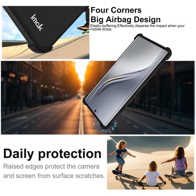 For Tecno Camon 40 Pro 4G / CM6 imak Shockproof Airbag TPU Phone Case - Matte Black
