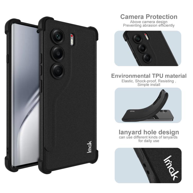 For Tecno Camon 40 Pro 4G / CM6 imak Shockproof Airbag TPU Phone Case - Matte Black