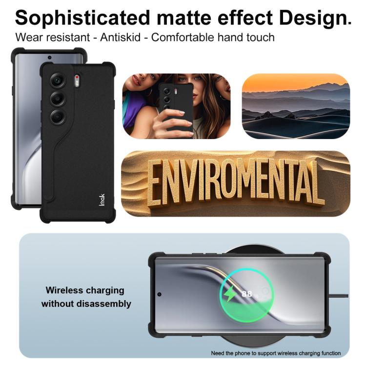 For Tecno Camon 40 Pro 4G / CM6 imak Shockproof Airbag TPU Phone Case - Matte Black
