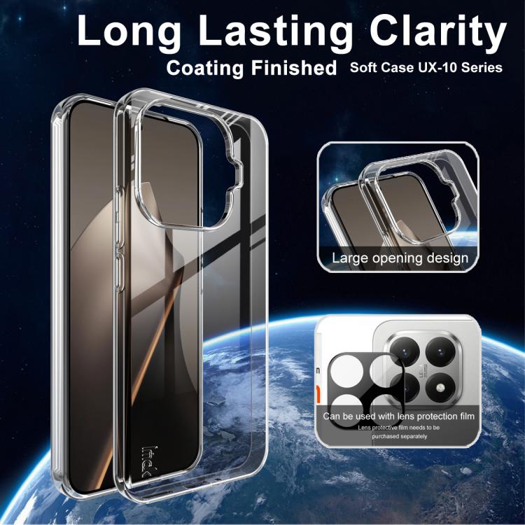 For Xiaomi 15T Pro 5G imak UX-10 Series Transparent Shockproof TPU Phone Case - Transparent