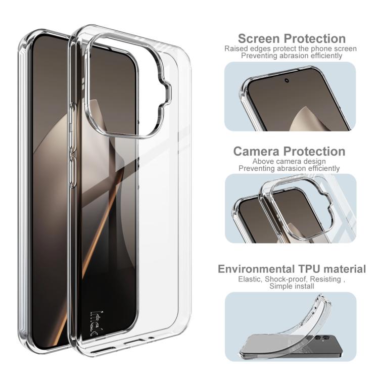 For Xiaomi 15T Pro 5G imak UX-10 Series Transparent Shockproof TPU Phone Case - Transparent
