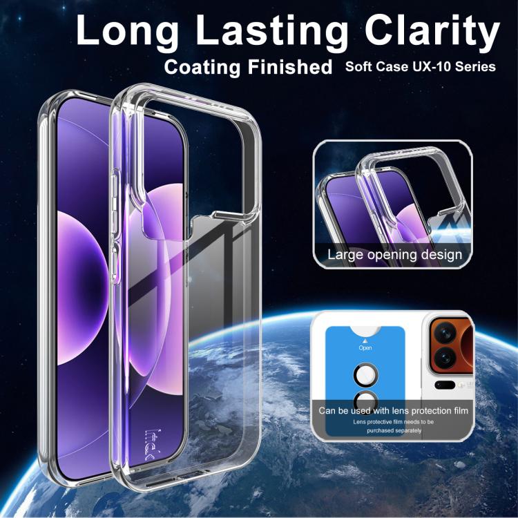 For Xiaomi 17 Pro imak UX-10 Series Transparent Shockproof TPU Phone Case - Transparent