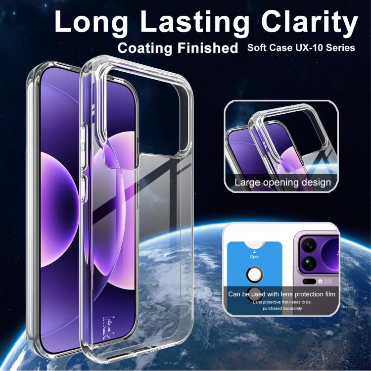 For Xiaomi 17 Pro Max imak UX-10 Series Transparent Shockproof TPU Phone Case - Transparent