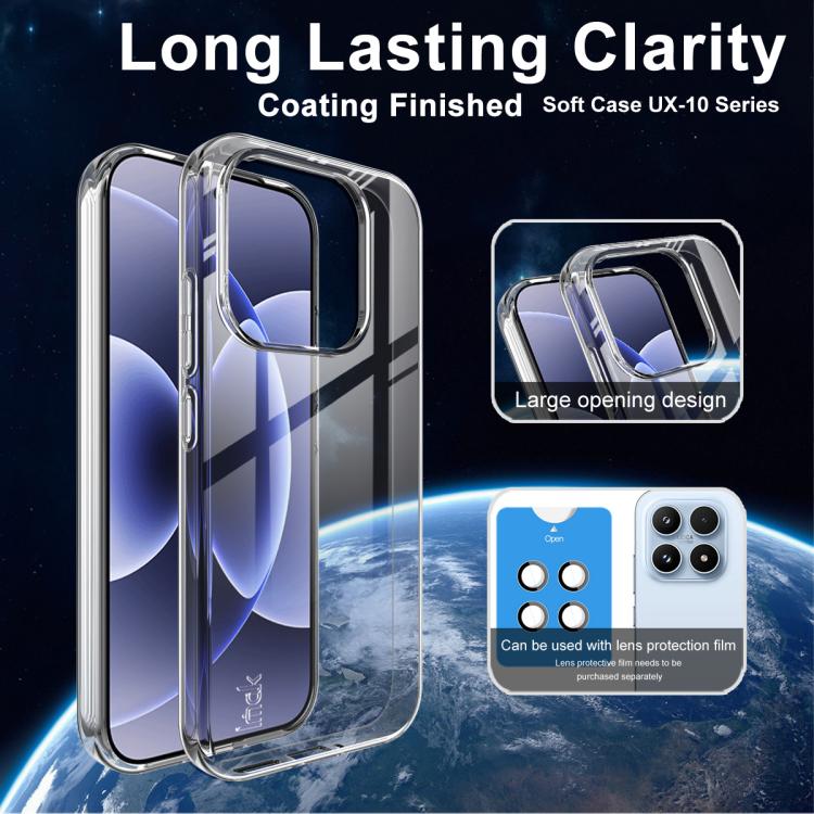 For Xiaomi 17 imak UX-10 Series Transparent Shockproof TPU Phone Case - Transparent