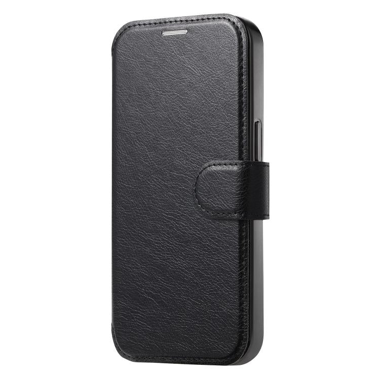 For iPhone 17 Pro Max Splitable Electroplated MagSafe RFID Anti-theft Leather Phone Case with Lens Film