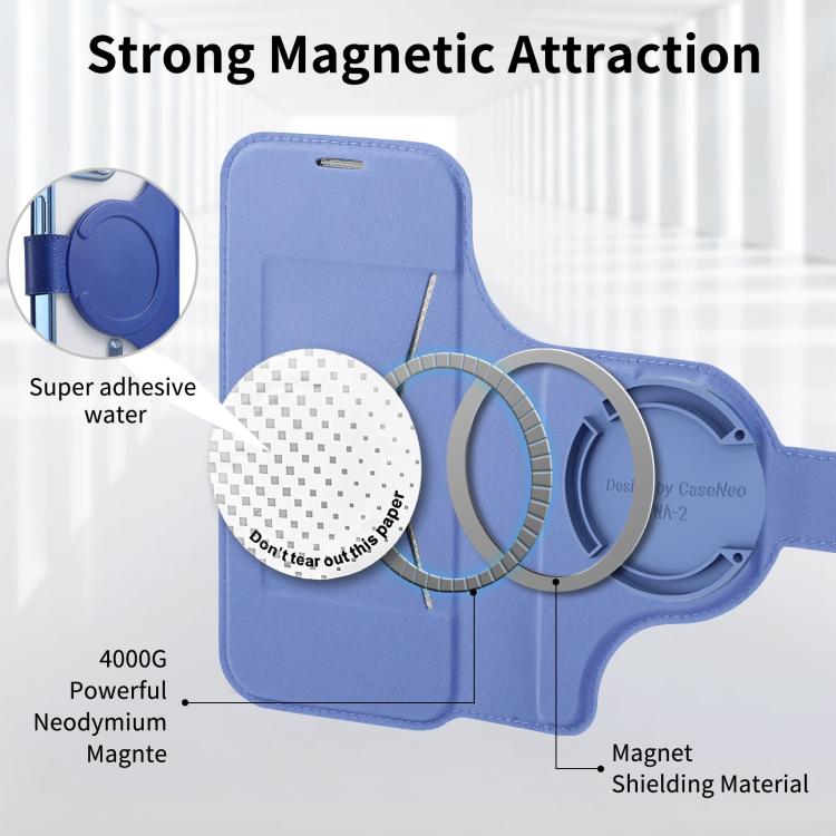 For iPhone 17 Pro Splitable Electroplated MagSafe RFID Anti-theft Leather Phone Case with Lens Film