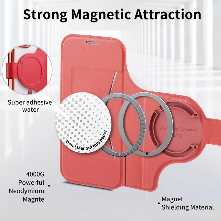 For iPhone 17 Pro Splitable Electroplated MagSafe RFID Anti-theft Leather Phone Case with Lens Film