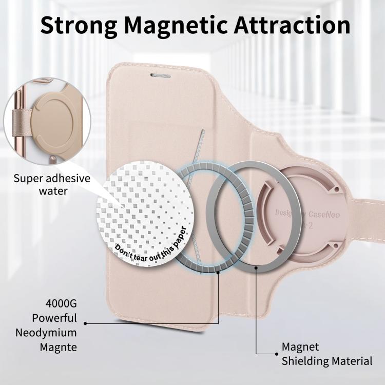 For iPhone Air Splitable Electroplated MagSafe RFID Anti-theft Leather Phone Case with Lens Film