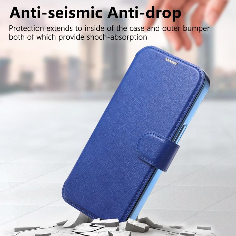 For iPhone Air Splitable Electroplated MagSafe RFID Anti-theft Leather Phone Case with Lens Film