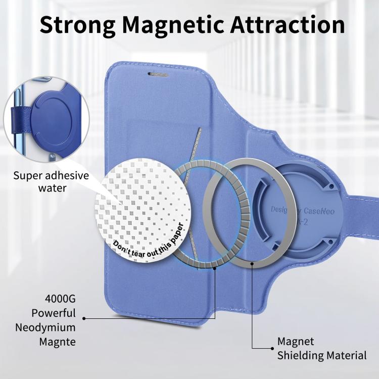 For iPhone Air Splitable Electroplated MagSafe RFID Anti-theft Leather Phone Case with Lens Film