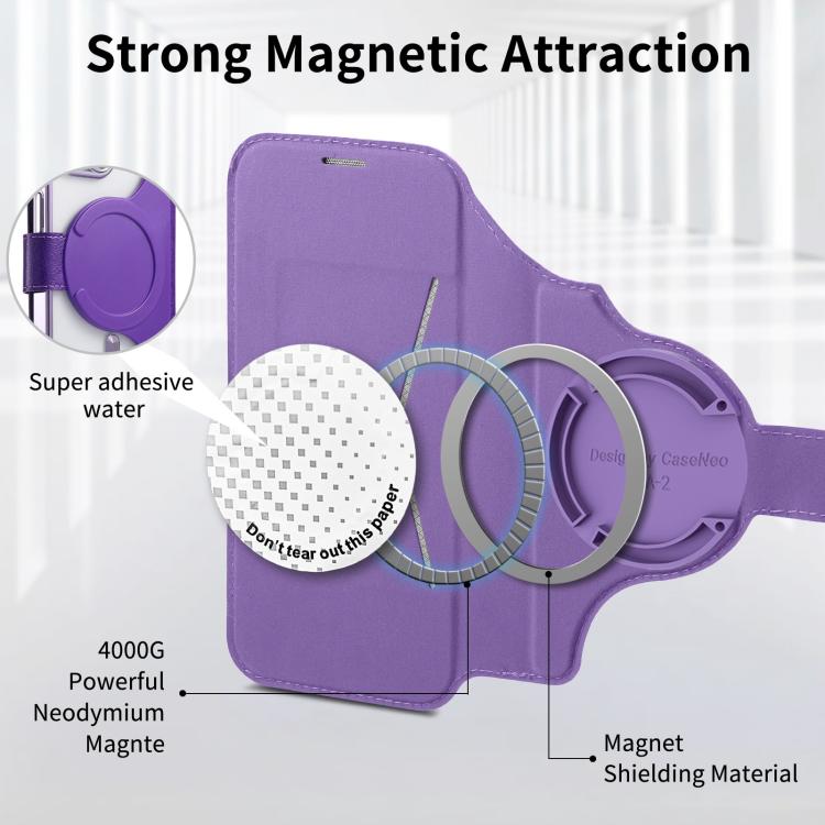 For iPhone Air Splitable Electroplated MagSafe RFID Anti-theft Leather Phone Case with Lens Film