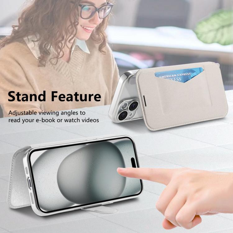 For iPhone Air Splitable Electroplated MagSafe RFID Anti-theft Leather Phone Case with Lens Film