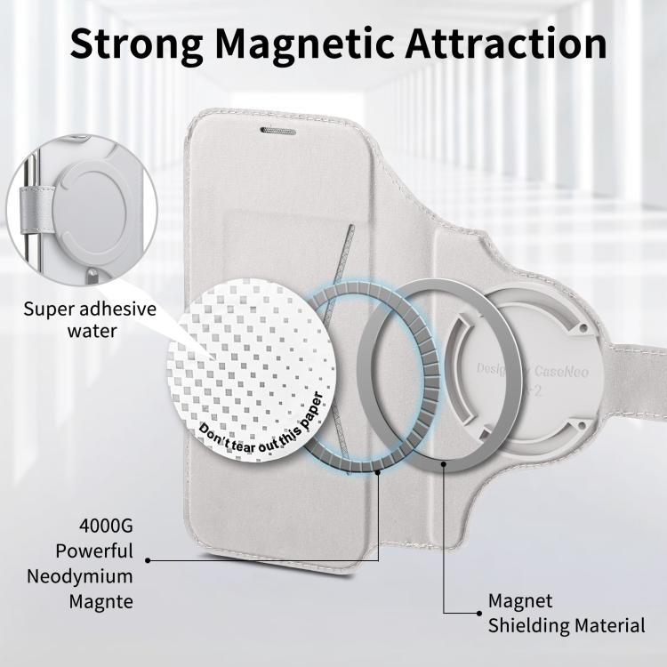 For iPhone Air Splitable Electroplated MagSafe RFID Anti-theft Leather Phone Case with Lens Film