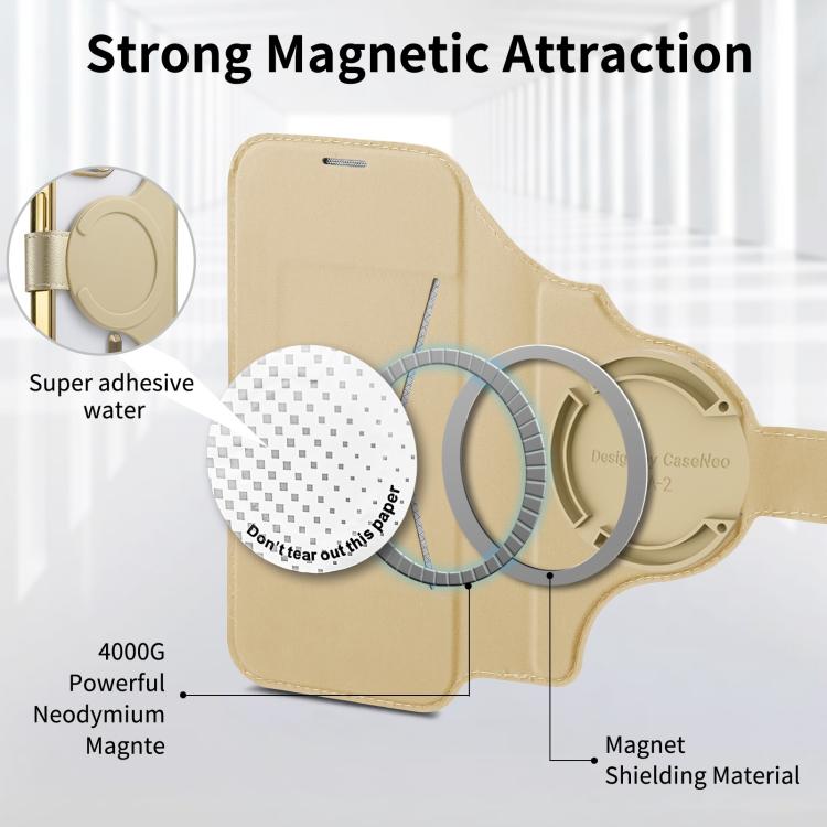 For iPhone Air Splitable Electroplated MagSafe RFID Anti-theft Leather Phone Case with Lens Film