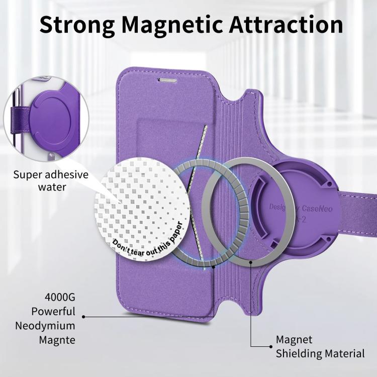 For iPhone 16 Plus Splitable Electroplated MagSafe RFID Anti-theft Leather Phone Case with Lens Film