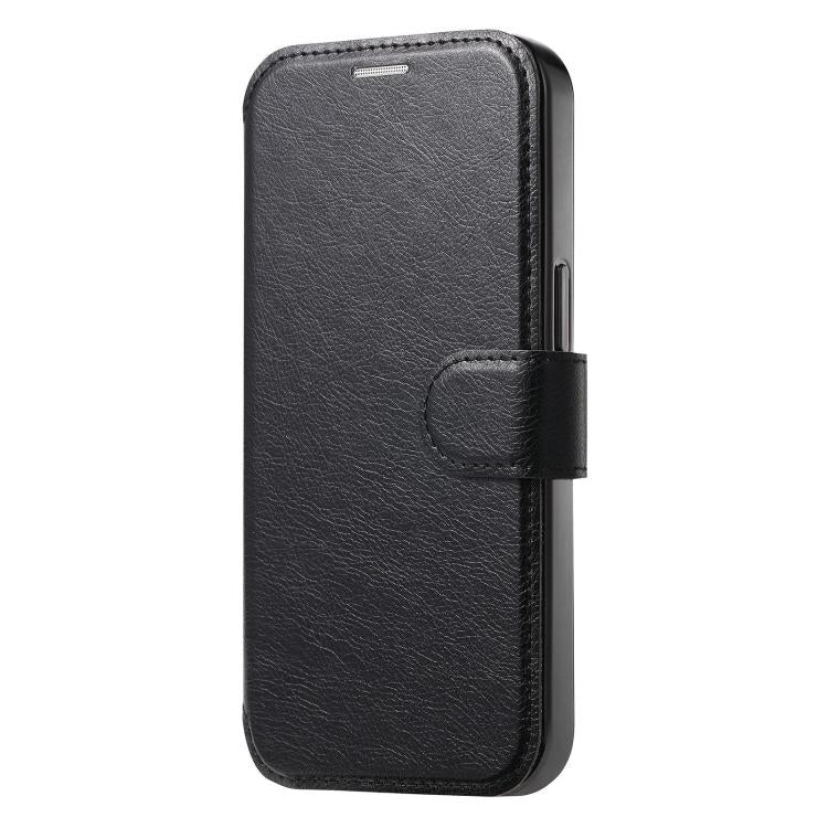 For iPhone 16 Plus Splitable Electroplated MagSafe RFID Anti-theft Leather Phone Case with Lens Film