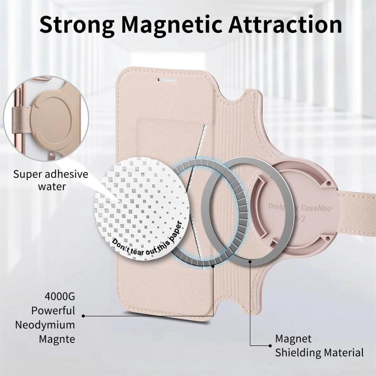 For iPhone 15 Plus Splitable Electroplated MagSafe RFID Anti-theft Leather Phone Case with Lens Film