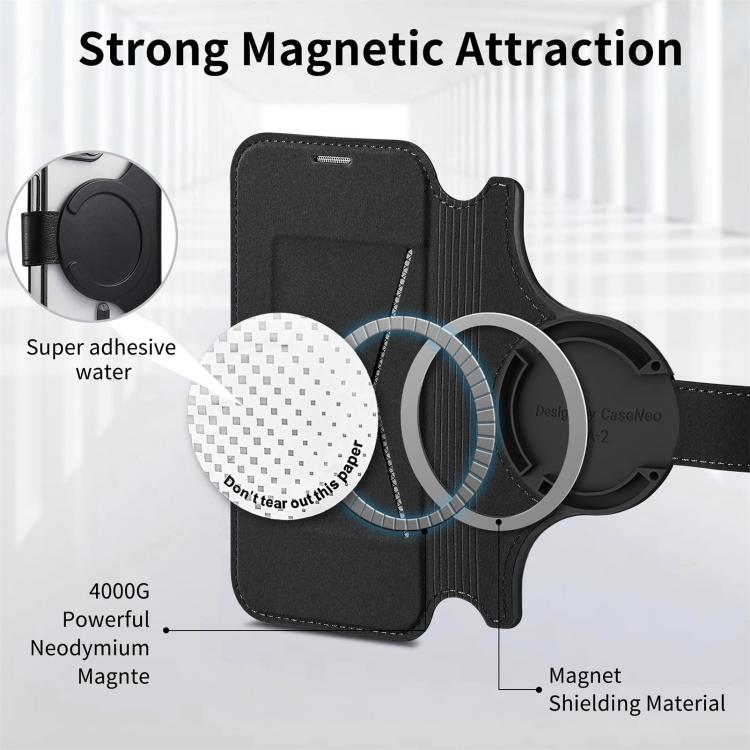 For iPhone 15 Plus Splitable Electroplated MagSafe RFID Anti-theft Leather Phone Case with Lens Film