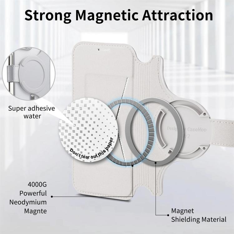 For iPhone 15 Splitable Electroplated MagSafe RFID Anti-theft Leather Phone Case with Lens Film