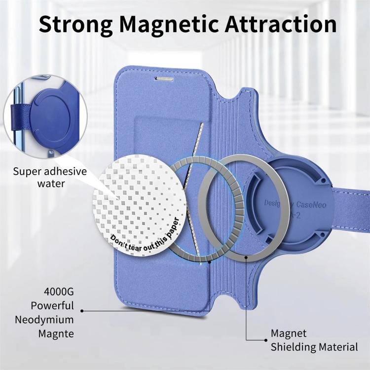 For iPhone 14 Splitable Electroplated MagSafe RFID Anti-theft Leather Phone Case with Lens Film