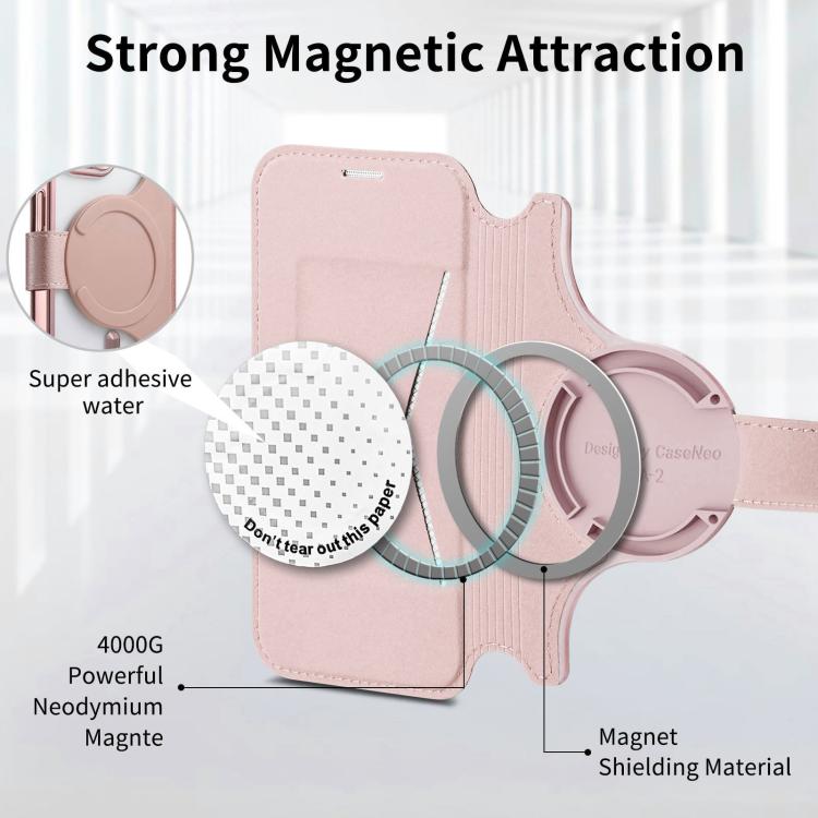 For iPhone 13 Pro Max Splitable Electroplated MagSafe RFID Anti-theft Leather Phone Case with Lens Film