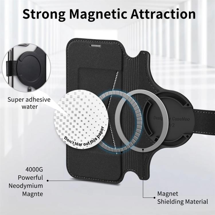 For iPhone 12 Splitable Electroplated MagSafe RFID Anti-theft Leather Phone Case with Lens Film