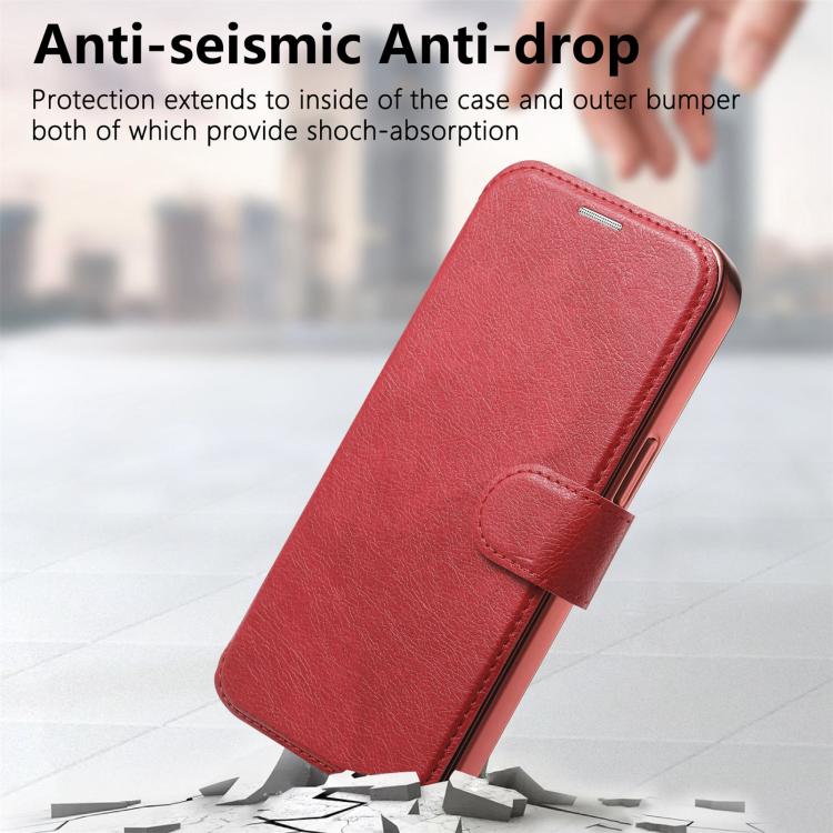 For iPhone 12 Splitable Electroplated MagSafe RFID Anti-theft Leather Phone Case with Lens Film