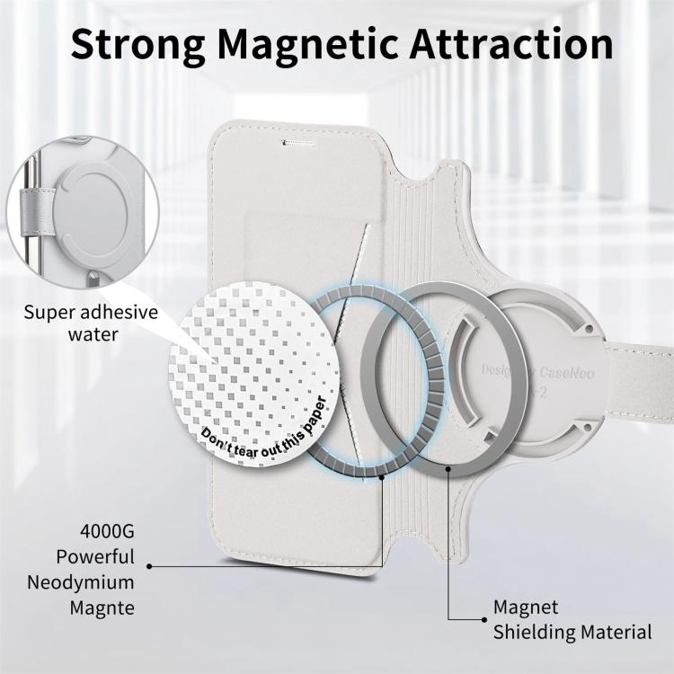 For iPhone 12 Splitable Electroplated MagSafe RFID Anti-theft Leather Phone Case with Lens Film