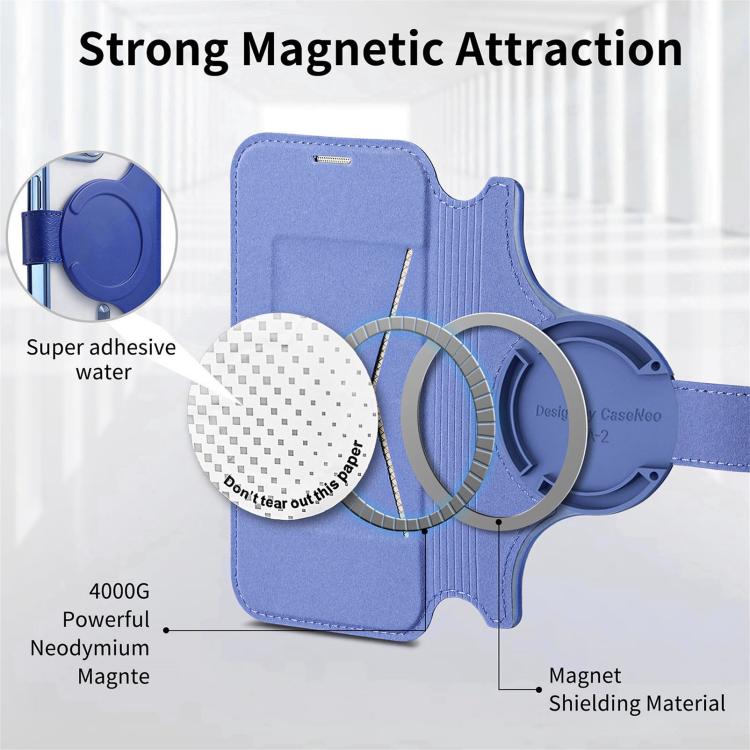 For iPhone 17e / 16e Splitable Electroplated MagSafe RFID Anti-theft Leather Phone Case with Lens Film