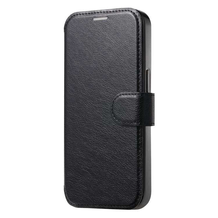 For iPhone 17e / 16e Splitable Electroplated MagSafe RFID Anti-theft Leather Phone Case with Lens Film