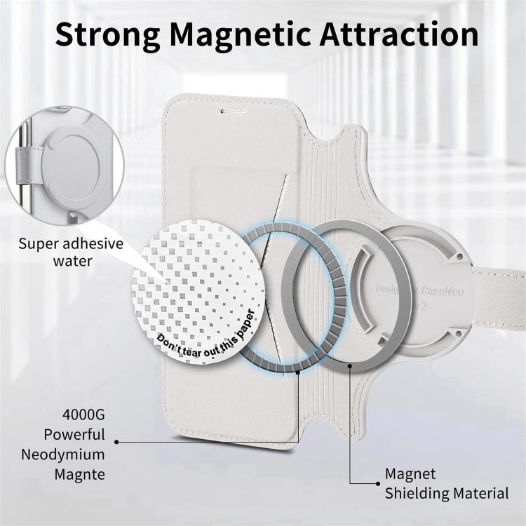 For iPhone 17e / 16e Splitable Electroplated MagSafe RFID Anti-theft Leather Phone Case with Lens Film