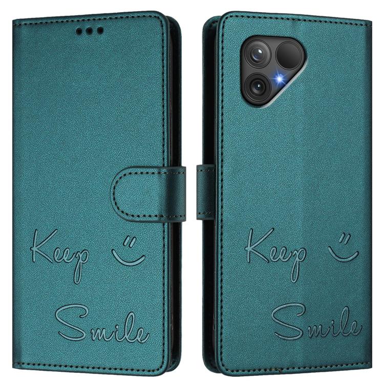 For Fairphone 5 Smile Embossing RFID Leather Phone Case