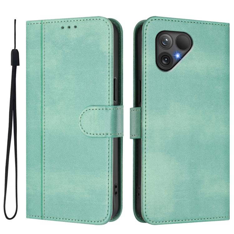 For Fairphone 5 Line Splicing Buckle Retro Leather Phone Case