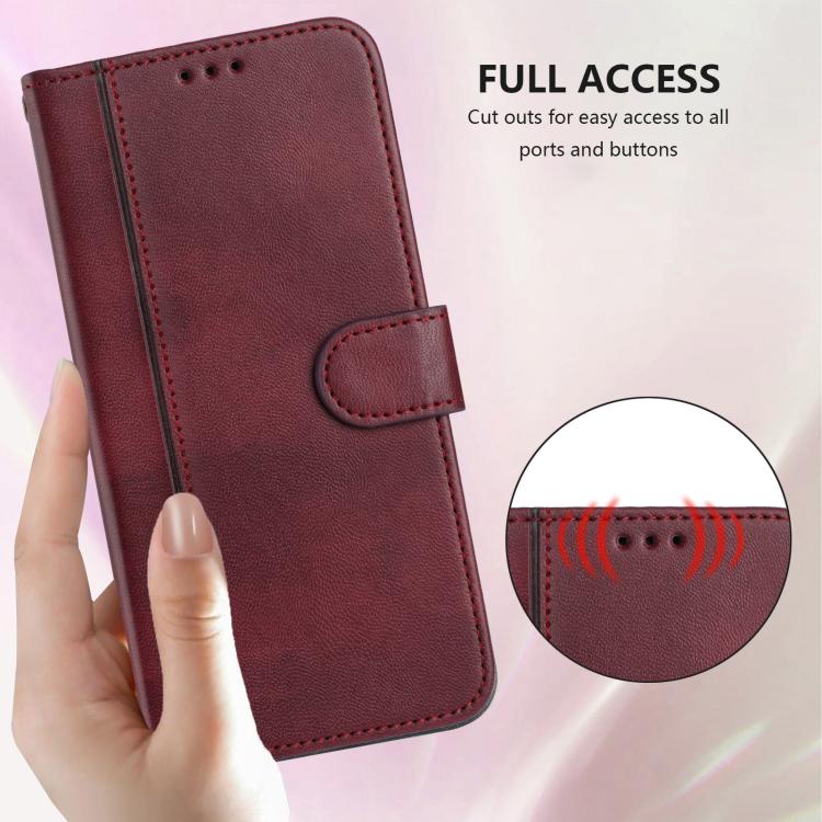 For Fairphone 5 Line Splicing Buckle Retro Leather Phone Case