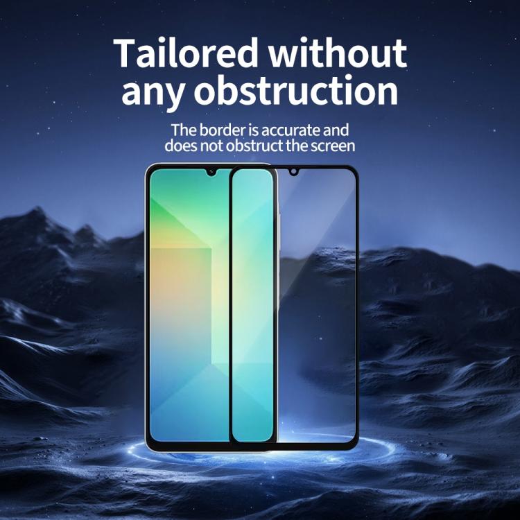 For Samsung Galaxy A12 / A13 Do As You Wish Silk Screen Printed HD Tempered Glass Film - Black