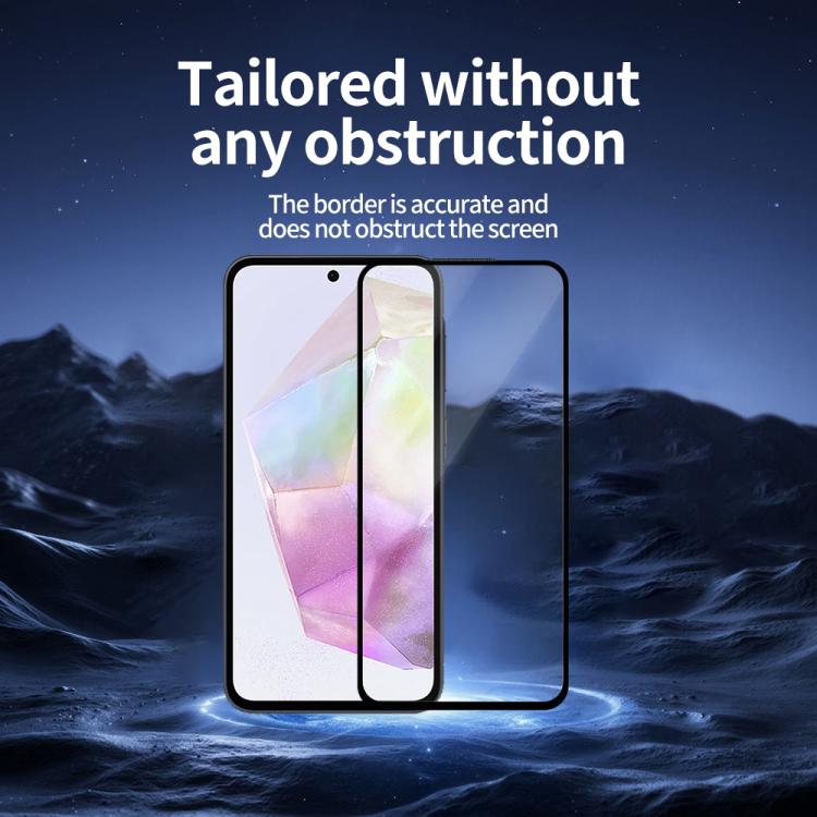 For Samsung Galaxy A35 5G Do As You Wish Silk Screen Printed HD Tempered Glass Film - Black