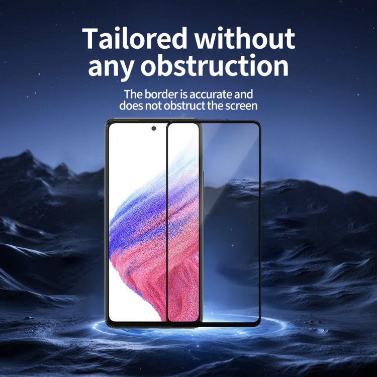 For Samsung Galaxy A53 Do As You Wish Silk Screen Printed HD Tempered Glass Film - Black
