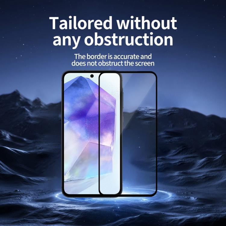 For Samsung Galaxy A55 5G Do As You Wish Silk Screen Printed HD Tempered Glass Film - Black