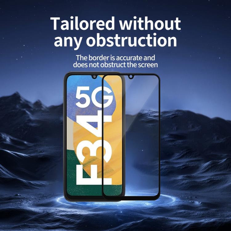 For Samsung Galaxy F34 5G Do As You Wish Silk Screen Printed HD Tempered Glass Film - Black