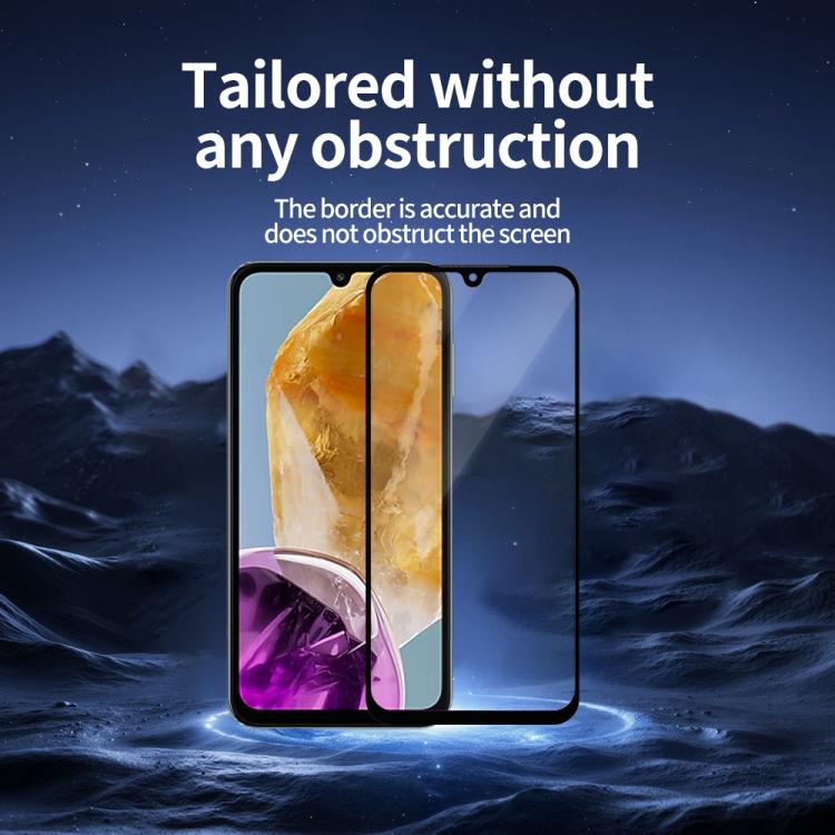 For Samsung Galaxy M15 5G / F15 5G Do As You Wish Silk Screen Printed HD Tempered Glass Film - Black