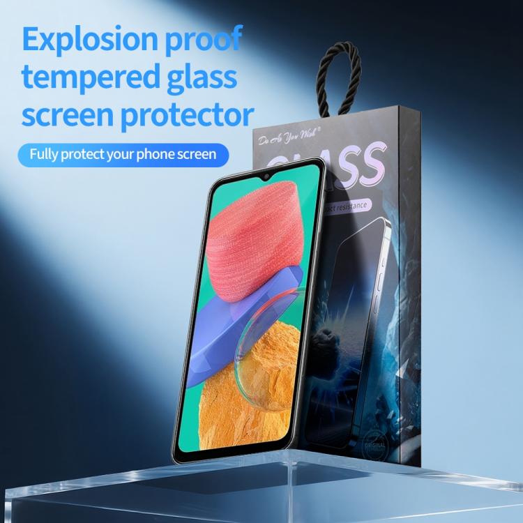 For Samsung Galaxy M32 5G / M33 5G Do As You Wish Silk Screen Printed HD Tempered Glass Film - Black