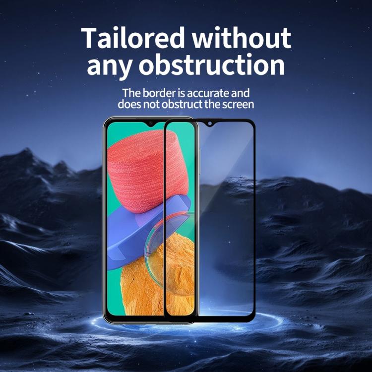For Samsung Galaxy M32 5G / M33 5G Do As You Wish Silk Screen Printed HD Tempered Glass Film - Black